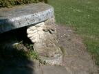 [the edge of the same bench on the Long Walk, Polesden Lacey]